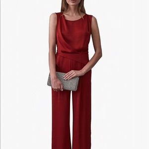 NWT Reiss Wide Leg Crossback Jumpsuit Sz 8